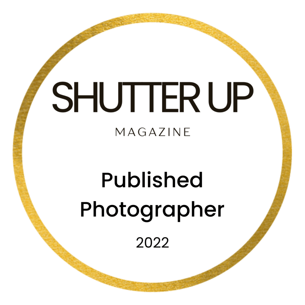 Award Badge, from Shutter Up, it reads "Published Photographer 2022"